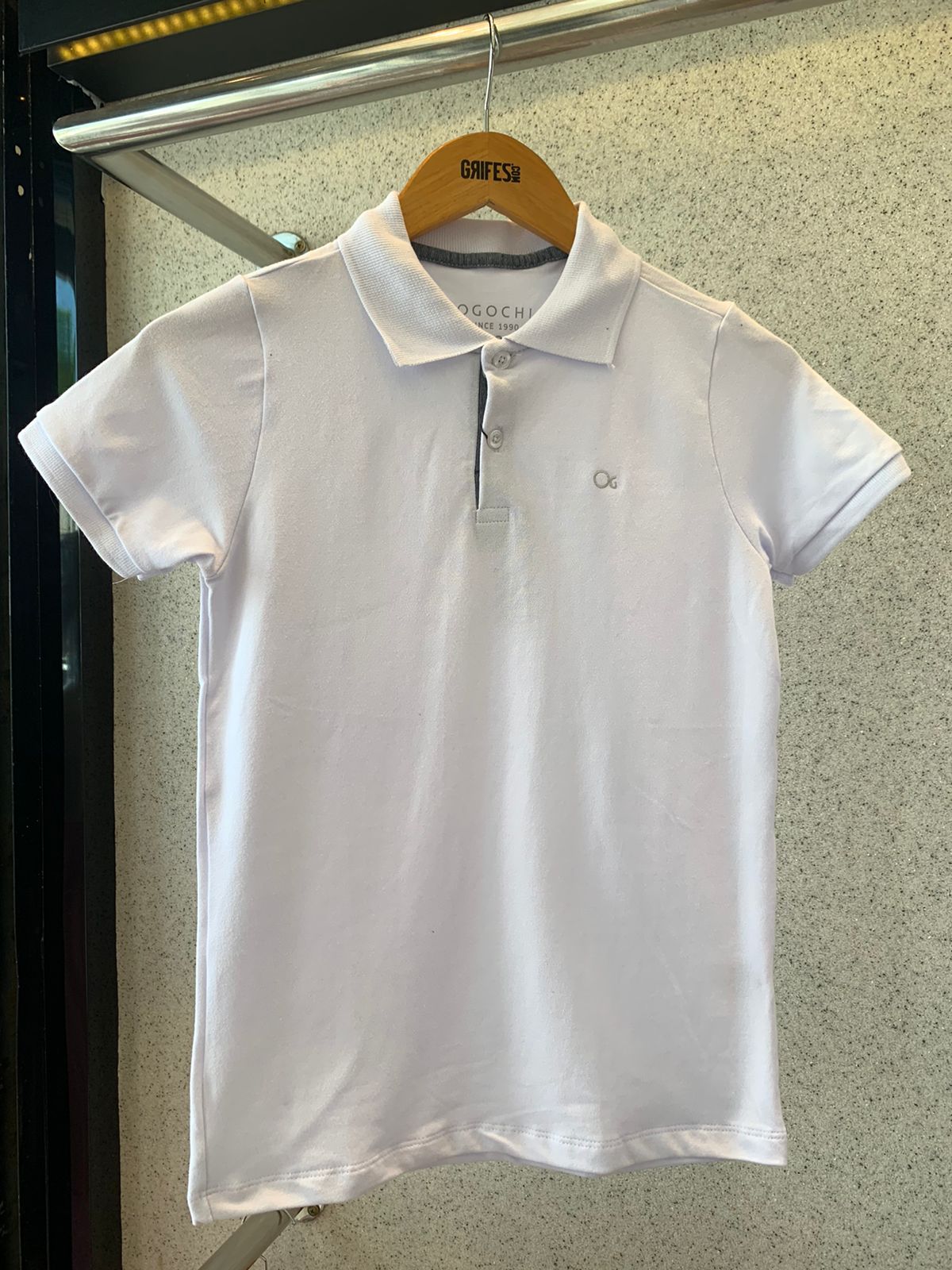 POLO OGOCHI KIDS MC ESSENCIAL LISA 0001 BRANCO