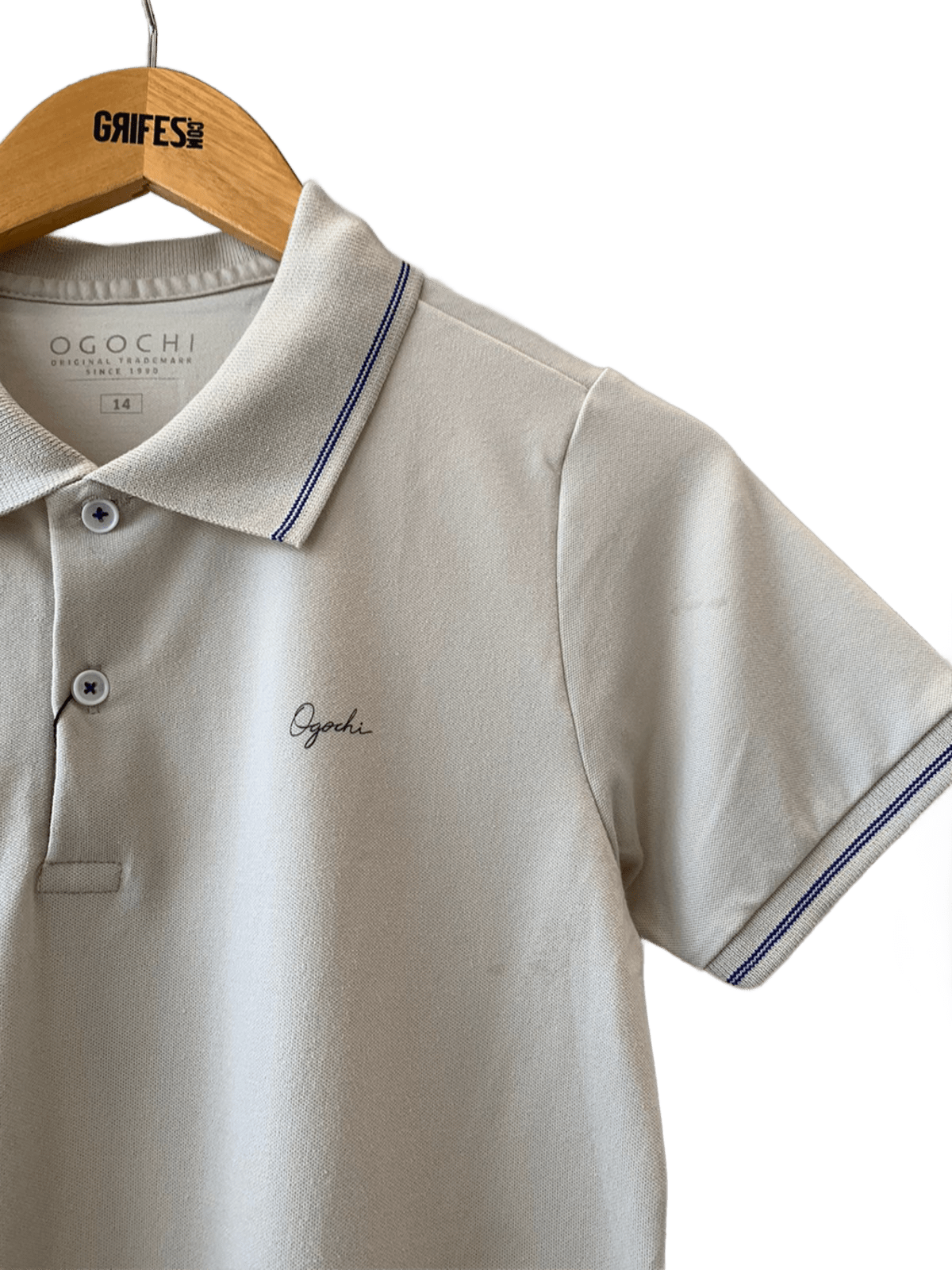 POLO OGOCHI KIDS MC CASUAL SLIM DET BEGE 4501