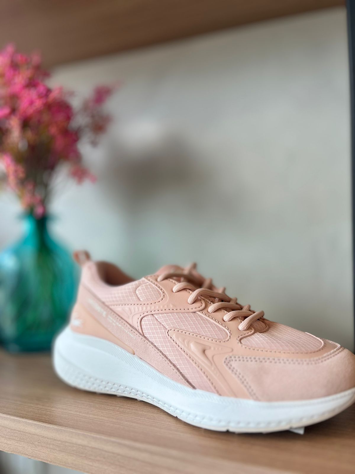 TENIS FEM ATHLEISURE SNKR HOMME TEXTILE ROSA/BRANCO
