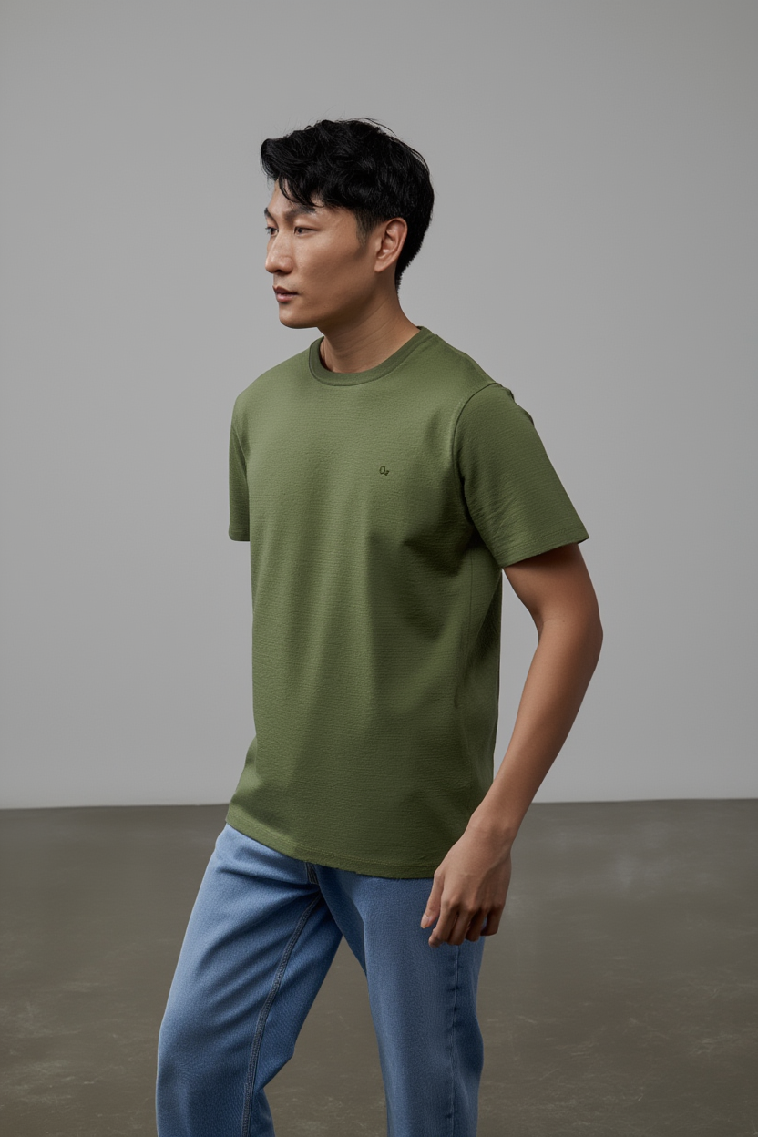 CAMISETA MAS MC ESSENCIAL OGOCHI VERDE MUSGO 0323