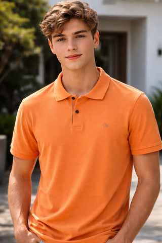 POLO OGOCHI INF MC SLIM ESSENCIAL LARANJA 1344